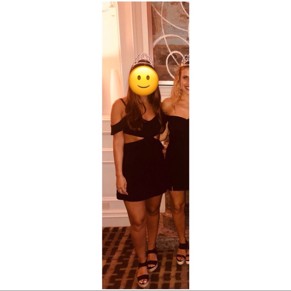 Black Cut Out Mini Dress